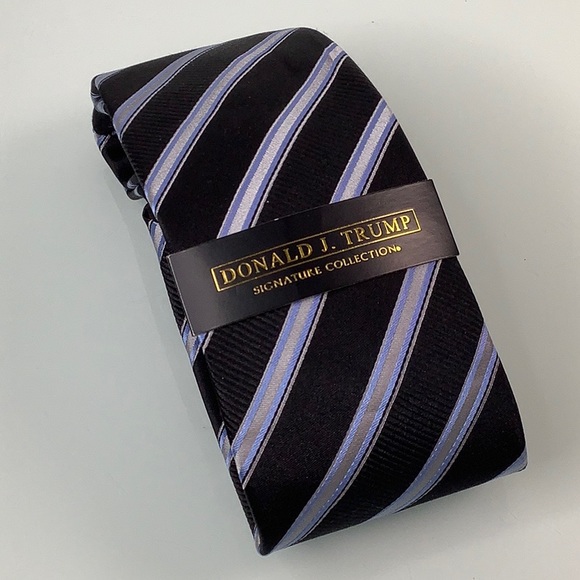 President Donald J Trump Signature Collection Silk Stripes neck tie NEW NWT - Picture 9 of 13
